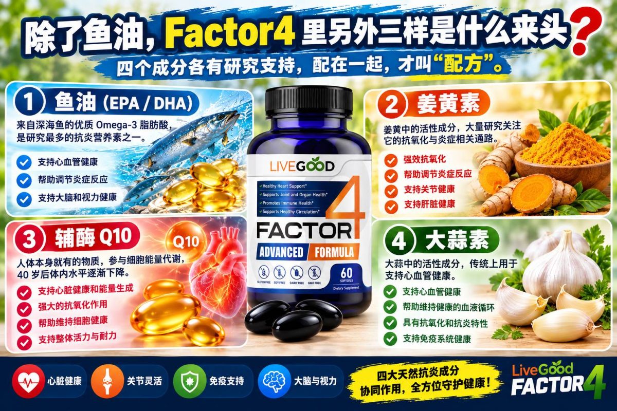 除了鱼油，Factor4 里另外三样是什么来头？