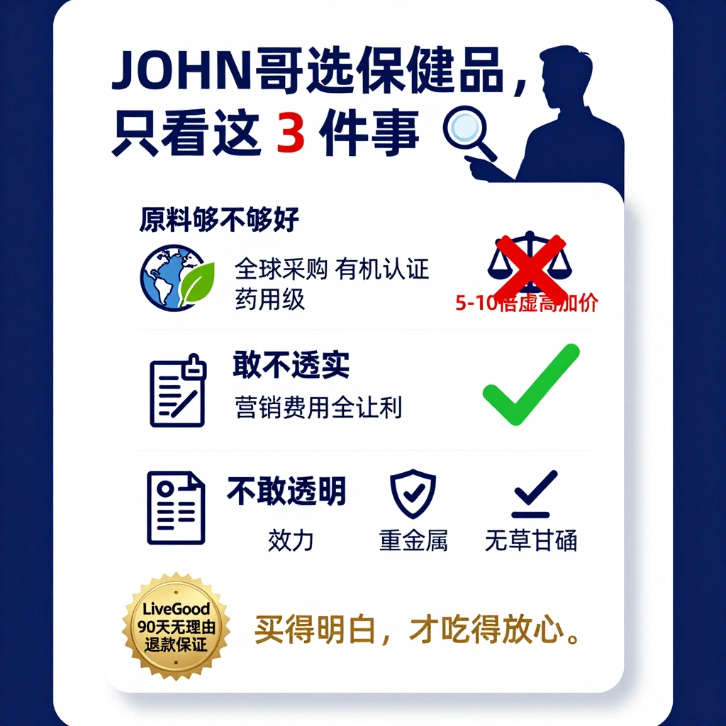 选保健品，我只看这三件事：